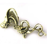 Brassard de boucle d'oreille de mode, alliage de zinc, dragon, Plaqué de couleur de bronze antique, protéger l'environnement, sans nickel, plomb et cadmium, 68x16mm, Vendu par PC