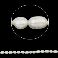 Ris odlad sötvattenspärla pärlor, Freshwater Pearl, naturlig, vit, Grade A, 4-5mm, Hål:Ca 0.8mm, Såld Per 14.5 inch Strand