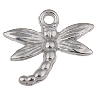 Akril Medálok, Dragonfly, ezüst színű bevonattal, 19x17x3mm, Lyuk:Kb 2mm, 2táskák/Lot, Kb 2200PC-k/Bag, Által értékesített Lot