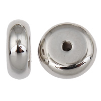 Plated Acryl Kralen, Rondelle, silver plated, 3x7.5mm, Gat:Ca 1mm, 2Tassen/Lot, Ca 2400pC's/Bag, Verkocht door Lot