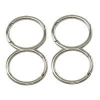 Stainless Steel Snap Lås, Number 8, oprindelige farve, 30x50x3mm, 10pc'er/Lot, Solgt af Lot