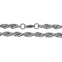 Stainless Steel Chain halskæde, reb kæde, oprindelige farve, 5mm, Længde Ca. 24 inch, 30Strands/Lot, Solgt af Lot