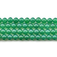 Prirodni Zeleni ahat perle, Green Agate, Krug, prirodan, različite veličine za izbor, Prodano Per Približno 15.5 inčni Strand