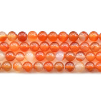 Natural Red Agate Beads Round Approx 1mm Sold Per Approx 15.5 Inch Strand