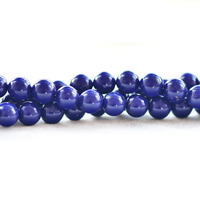 Szintetikus lazurit ékszerek, Szintetikus Lapis, Kerek, különböző méretű a választás, Lyuk:Kb 1mm, Naponta eladott Kb 15.5 inch Strand