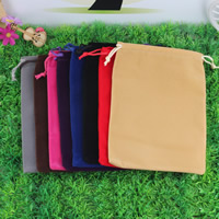 Jewelry Pouches Bags Velveteen with Nylon Cord mixed colors Sold By Lot