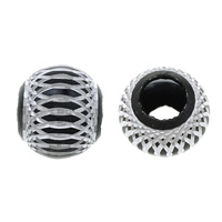 Cink Alloy velika rupa kuglica, Rondelle, pozlaćen, u dvije nijanse, nikal, olovo i kadmij besplatno, 13x14mm, Rupa:Približno 6mm, 500računala/Lot, Prodano By Lot