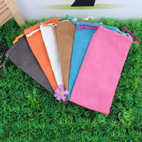 Jewelry Pouches Bags Suede with Nylon Cord mixed colors Sold By Lot