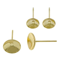 Zinc Alloy oorbel bericht component, messing oorbel bericht, gold plated, verschillende grootte voor keus, nikkel, lood en cadmium vrij, 3000pC's/Lot, Verkocht door Lot