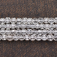 Naturlige klar kvarts perler, Clear Quartz, Runde, forskellig størrelse for valg & facetteret, Hole:Ca. 1mm, Solgt Per Ca. 15.5 inch Strand