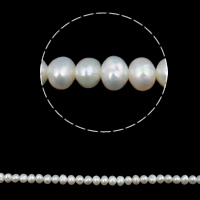 Brambor pěstované sladkovodní perle, Sladkovodní Pearl, přírodní, bílý, 4-5mm, Otvor:Cca 0.8mm, Prodáno za Cca 15.5 inch Strand