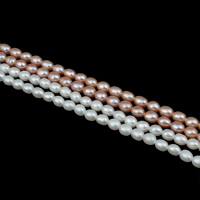 Rice Kulturan Slatkovodni Pearl perle, Riža, prirodan, više boja za izbor, 4-4.5mm, Rupa:Približno 0.8mm, Prodano Per Približno 15 inčni Strand