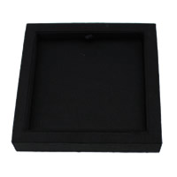 Bracciale in legno Box, with spugna & velluto, Quadrato, nero, 112x112x20mm, 5PC/lotto, Venduto da lotto