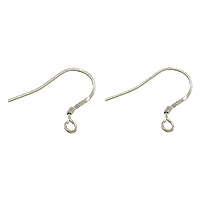 Brass Hook earwire, Sárgaréz, galvanizált, hurok, több színt a választás, nikkel, ólom és kadmium mentes, 19x15x1.30mm, Lyuk:Kb 1.5mm, 200párok/Lot, Által értékesített Lot