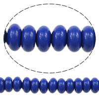 Resin Smycken Pärlor, Harts, Rondelle, imitation Lapis Lazuli, 4x8x8mm, Hål:Ca 2mm, Längd Ca 16 inch, 3Strands/Lot, Ca 90PC/Strand, Säljs av Lot