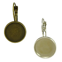 Messing Hendel weer Component, plated, meer kleuren voor de keuze, nikkel, lood en cadmium vrij, 14x26x14mm, Binnendiameter:Ca 12mm, 200paren/Bag, Verkocht door Bag