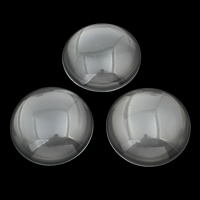 Γυαλί Cabochons, Ποτήρι, Flat Γύρος, επίπεδη πλάτη, σαφής, 40x10mm, 100PCs/τσάντα, Sold Με τσάντα