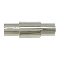 Brass Magnetic Clasp Column platinum color plated nickel lead & cadmium free Approx 3mm Sold By Lot