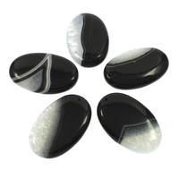 Mexicanske Jasper Pendel, Flad Oval, 35x55x10mm, Hole:Ca. 2mm, 10pc'er/Bag, Solgt af Bag