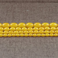 Imitatie Amber Resin kralen, Hars, Ovaal, imitatie bijenwas & verschillende grootte voor keus, Gat:Ca 1.5mm, Lengte Ca 15.5 inch, Verkocht door Lot