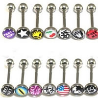 Stainless Steel Lip Ring epoxy gel & mixed 5-7mm Sold By Lot