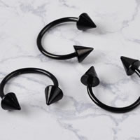 Stainless Steel Nose Piercing Jewelry black ionic Sold By Lot