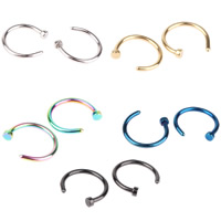 Bijoux de Piercing nez en acier inoxydable, acier inoxydable 316L, Placage, plus de couleurs à choisir, protéger l'environnement, sans nickel, plomb et cadmium, 8x1.20mm, Vendu par paire