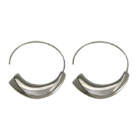 Stainless Steel Ørering, oprindelige farve, 30x33.50x4mm, Solgt af par