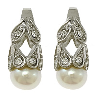 Freshwater Pearl Pendants Stainless Steel with Freshwater Pearl natural micro pave cubic zirconia white Approx Sold By PC