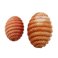 Grânulos de molusco gigante, caneladas gigante, Oval, esculpidas, tamanho diferente para a escolha & superfície irregular, Buraco:Aprox 2mm, 10PCs/Lot, vendido por Lot