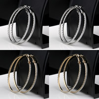 Iron Hoop Earring plated stardust nickel lead & cadmium free Sold By Bag