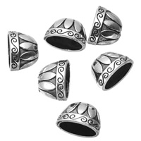 Cink Alloy Perla Cap, starinski srebrne boje pozlaćen, nikal, olovo i kadmij besplatno, 20x14mm, Rupa:Približno 2.6mm, 300računala/Lot, Prodano By Lot