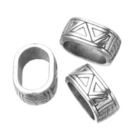 Moda Zinc Alloy Slide Charm, Cink Alloy, starinski srebrne boje pozlaćen, nikal, olovo i kadmij besplatno, 13x10mm, Rupa:Približno 10mm, 500računala/Lot, Prodano By Lot