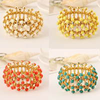 Resin Bracelets Zinc Alloy with Resin gold color plated nickel lead & cadmium free 38mm Sold Per Approx 6.5 Inch Strand