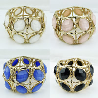 Resin Bracelets Zinc Alloy with Resin gold color plated faceted nickel lead & cadmium free 47mm Sold Per Approx 7 Inch Strand