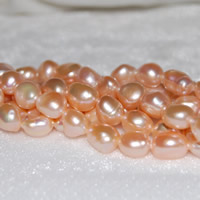 Barokna Kulturan Slatkovodni Pearl perle, prirodan, roze, 10mm, Rupa:Približno 0.8mm, Prodano Per Približno 15 inčni Strand