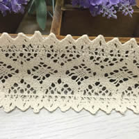 Lace Trim & Ribbon Cotton beige 80mm Sold By Lot