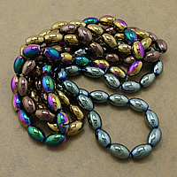 Non Magnetic Hematite Beads Oval plated Approx 2mm Length Approx 16 Inch Approx Sold By Lot