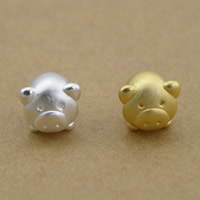 99.9% Sterling Silver Large Hole Bead Pig plated nickel lead & cadmium free Approx 3.5mm Sold By Lot