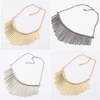 Mode Fringe ketting, Zinc Alloy, met ijzeren ketting, met 5cm extender keten, plated, ovale keten, meer kleuren voor de keuze, nikkel, lood en cadmium vrij, 360mm, Per verkocht Ca 14 inch Strand