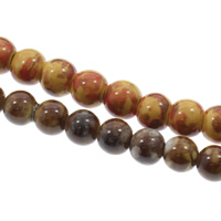 PorseleinJuwelen Beads, Porselein, Ronde, hand tekenen, meer kleuren voor de keuze, 10mm, Gat:Ca 2mm, 100pC's/Bag, Verkocht door Bag