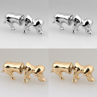 Zinc Alloy Cartoon Split Earring, roestvrij staal oorbel bericht, Hond, plated, meer kleuren voor de keuze, nikkel, lood en cadmium vrij, 25x13mm, 3pC's/Bag, Verkocht door Bag