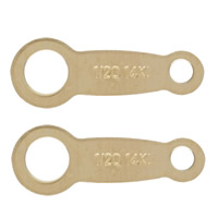 Gold-filled Connector, 14K επίχρυσο & 1/1 βρόχο, νικέλιο, μόλυβδο και κάδμιο ελεύθεροι, 8mm, Τρύπα:Περίπου 2mm, 1mm, Sold Με PC