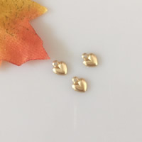 Gold-filled ciondolino per catena, Cuore, 14K oro pieno, assenza di nichel,piombo&cadmio, 4.80x6.10mm, Foro:Appross. 1mm, Venduto da PC