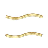 Oro-llenado abalorios de tubo curvado, 14K gold-filled, libre de níquel, plomo & cadmio, 20x1.50mm, agujero:aproximado 1.2mm, Vendido por UD