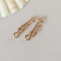 Gold naplněné Hook a Eye spony, 14K zlato -naplněné, nikl, olovo a kadmium zdarma, 14.25mm, 4.25x9mm, Prodáno By PC