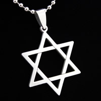 Pendants Jewelry Cruach dhosmálta, Star of David, dath bunaidh, 36x29mm, Poll:Thart 3-5mm, 3ríomhairí pearsanta/Mála, Díolta De réir Mála