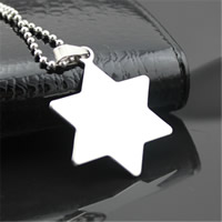 Edelstahl Schmuck Anhänger, Hexagram, originale Farbe, 30mm, Bohrung:ca. 3-5mm, 3PCs/Tasche, verkauft von Tasche