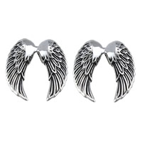 Stainless Steel Pendants 316L Stainless Steel Wing Shape blacken Approx Sold By Lot