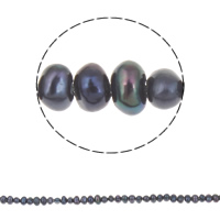 Kartoffel ferskvandskulturperle Beads, Ferskvandsperle, sort, 2-3mm, Hole:Ca. 0.8mm, Solgt Per Ca. 15 inch Strand